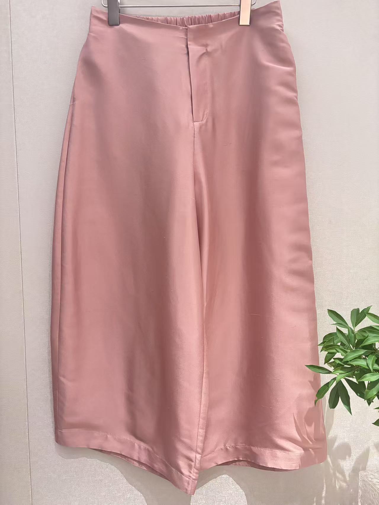 CHIC FAIRY【牛油果】夏季国风轻薄双宫丝长裤