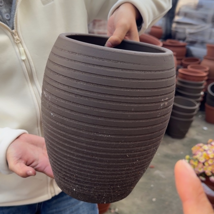 花盆紫砂口20高26宜兴紫砂 
