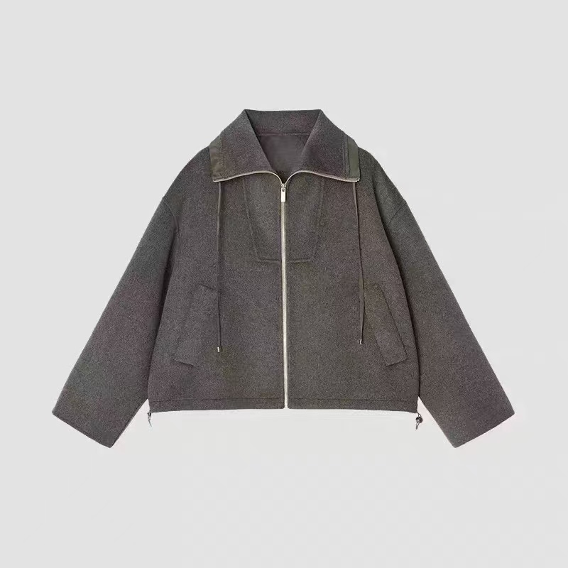 250426  禾家 25秋冬新品短款双面呢外套