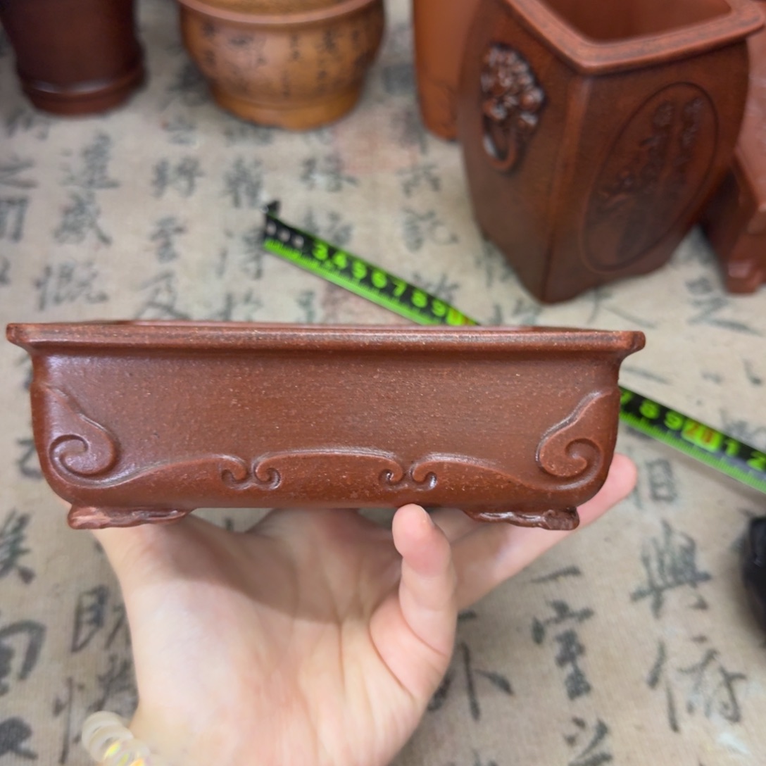 紫砂花盆宜兴紫砂正品12.5x8x3.5