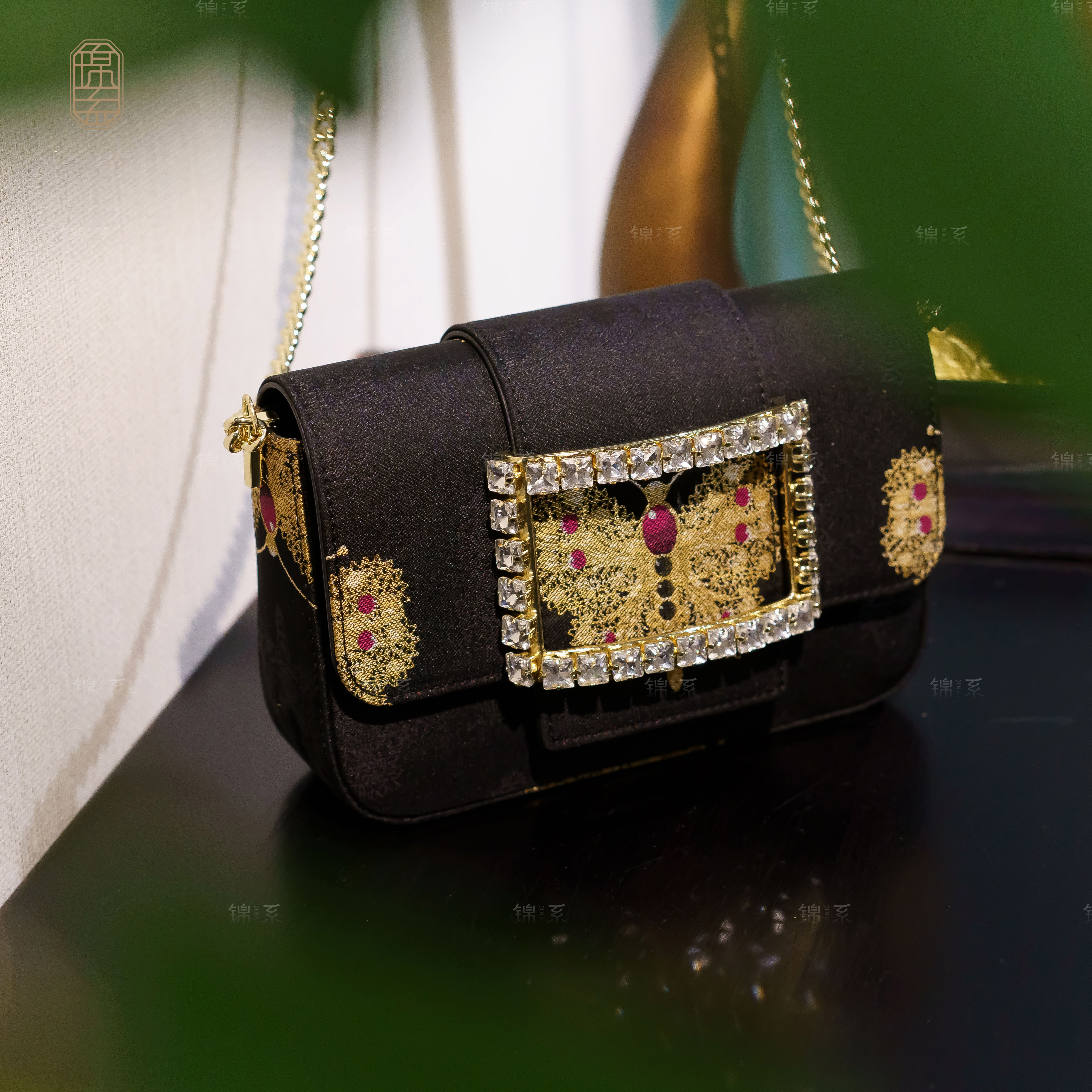 【锦·系】上久楷钻石扣单肩包QB-00046