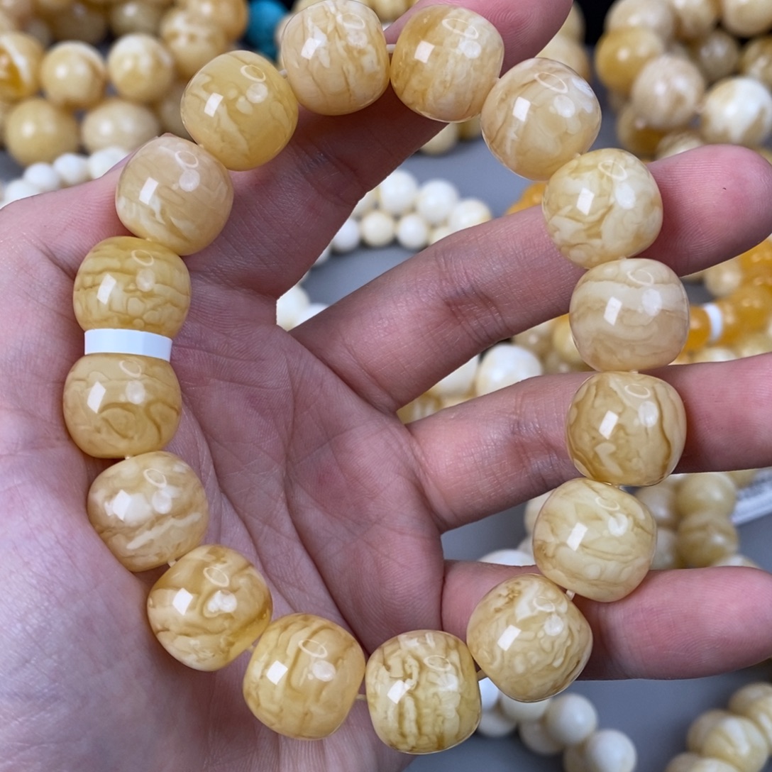 蜜蜡未镶嵌珠宝奇石15mm