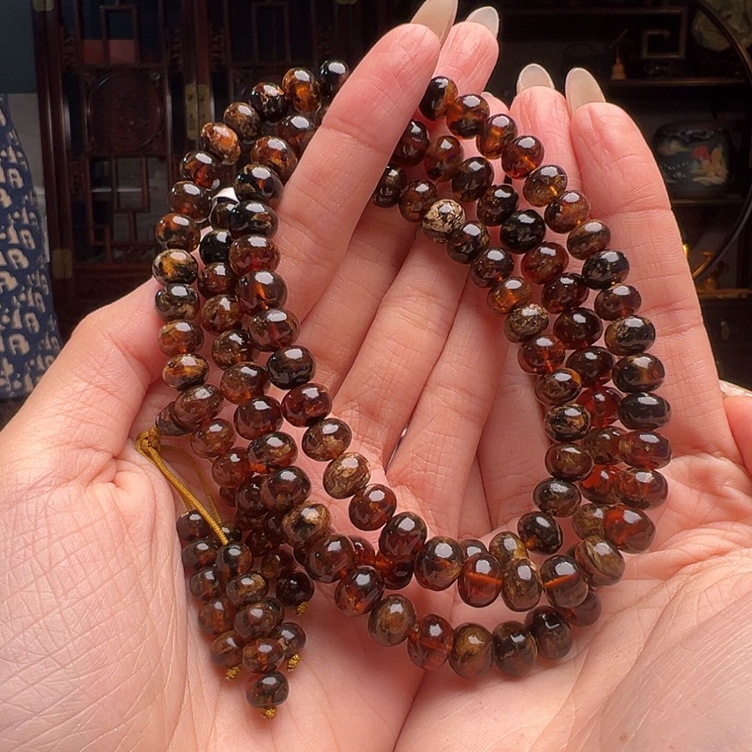 琥珀裸石未镶嵌抚顺琥珀20345。8mm