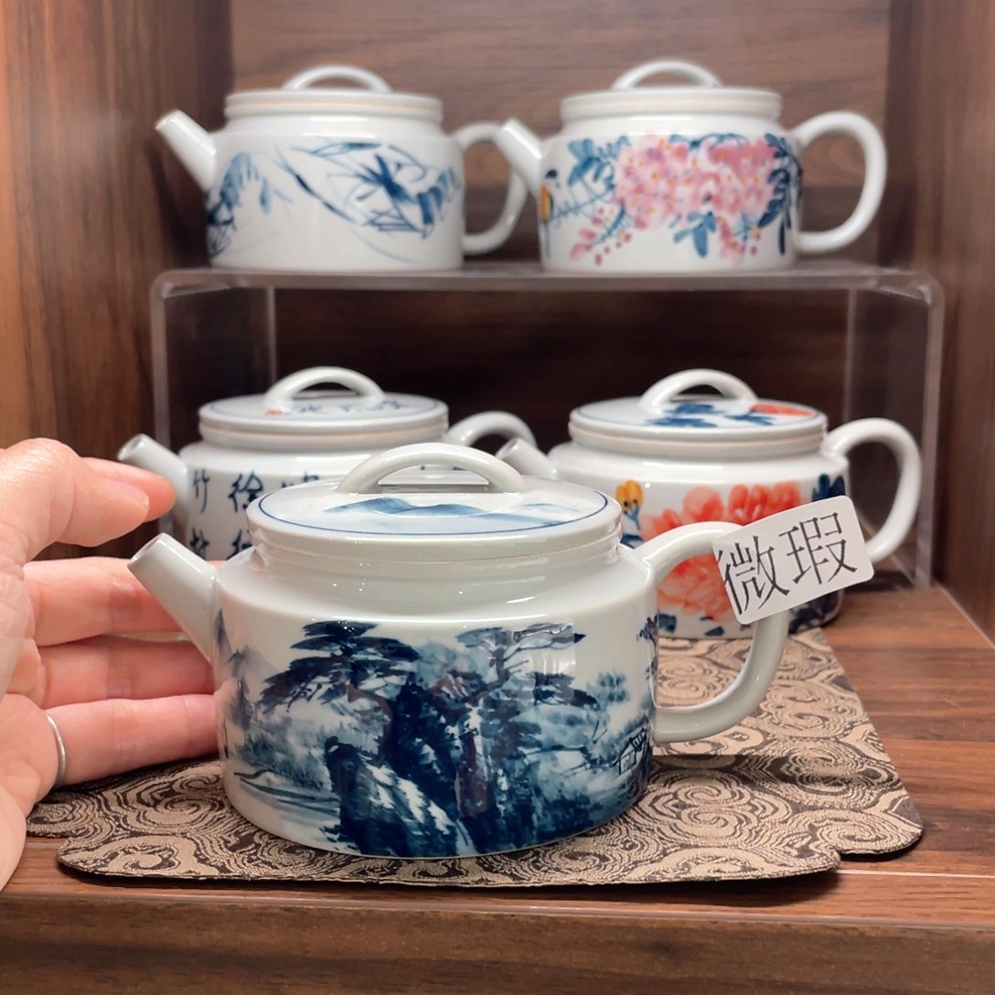 微瑕釉下彩纯手绘