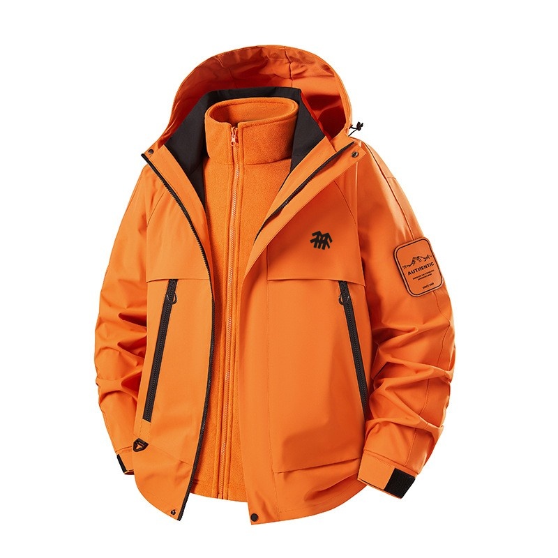 【奥莱撤柜】小树男士三合一冲锋衣夹克男装2025年秋季拼色男休闲风