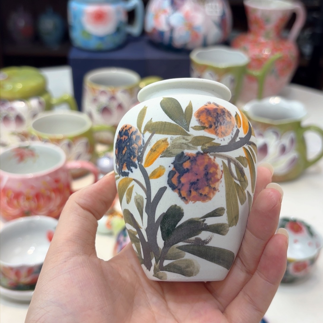 景德镇手绘高温釉下彩陶瓷茶具