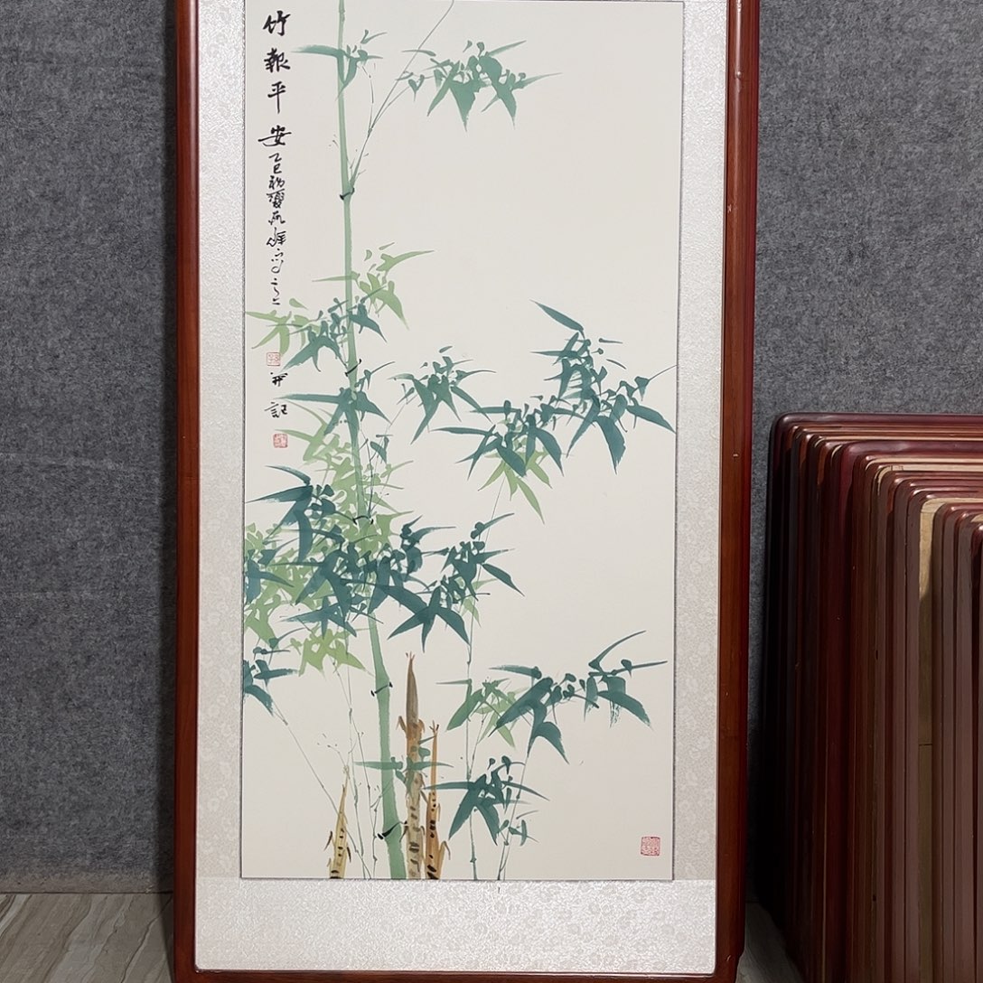 小***油国画书画作品带框63×93不退不换