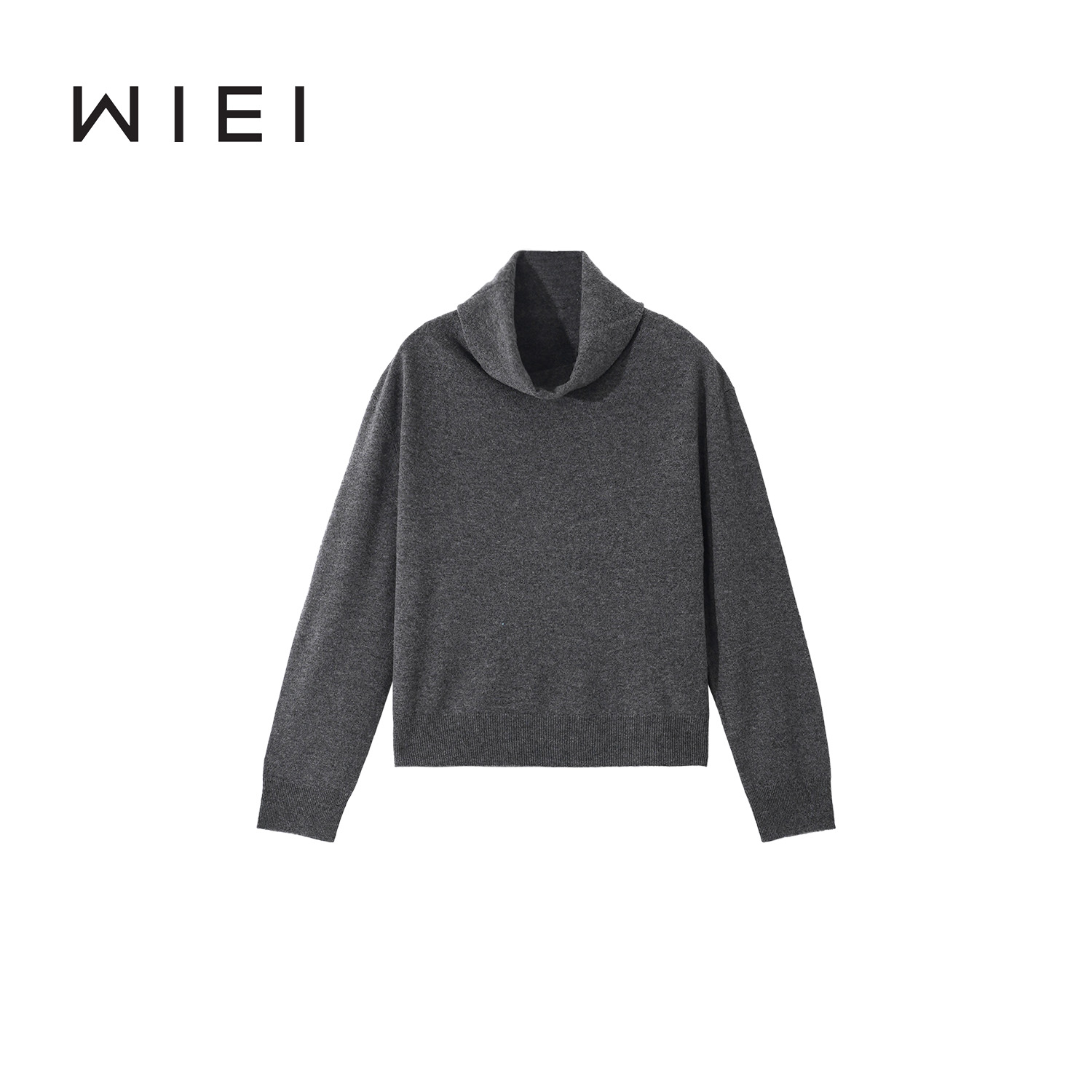《WI EI》荡领毛衣*極简随性法式荃羊毛针织长袖上衣W25309179