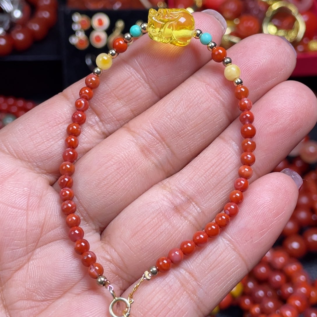 南红玛瑙珠子未镶嵌