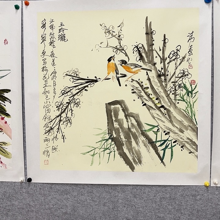 国画花鸟等多种鸟类的栖息70.70