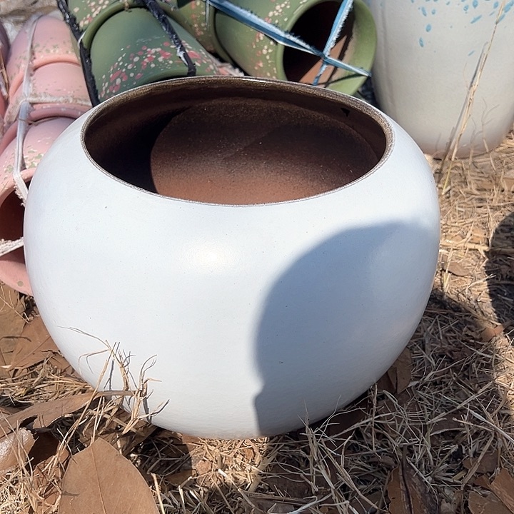 紫砂花盆高度25口25         