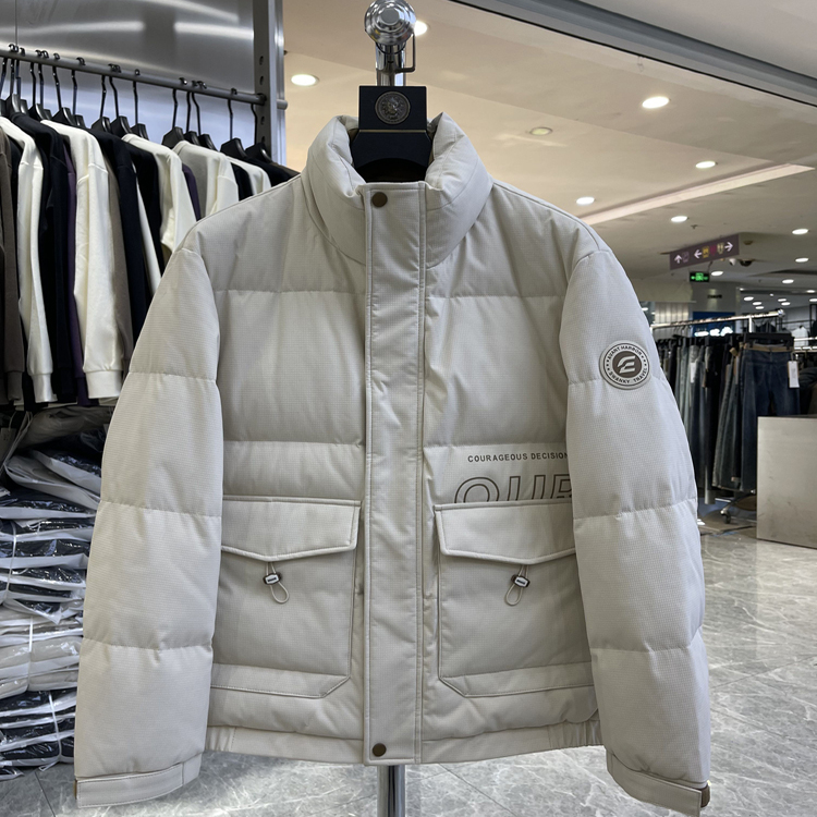 （183）简约90鸭绒立领防寒保暖羽绒服男装冬季新款品牌撤柜剪标