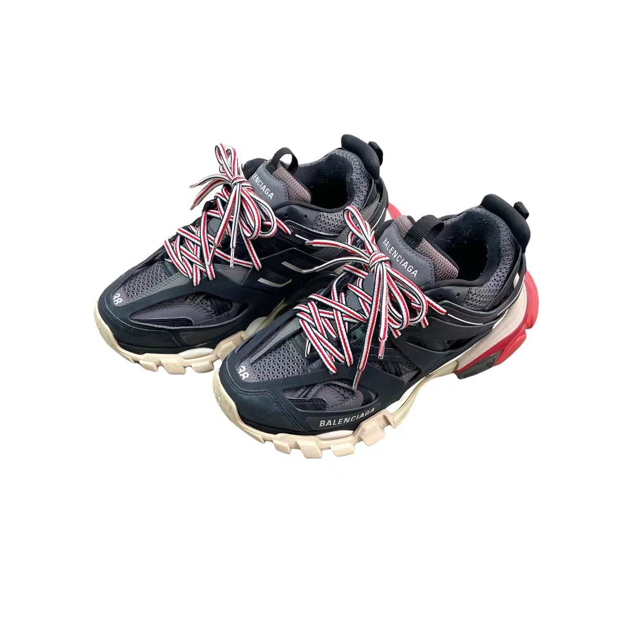 95新 Balenciaga/巴黎世家 yy零零五七 track黑红老爹鞋 38码