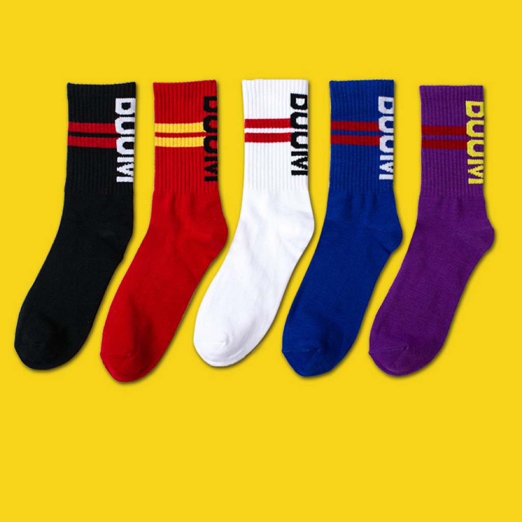 5色中高筒潮袜ins风街头百搭学院风袜子