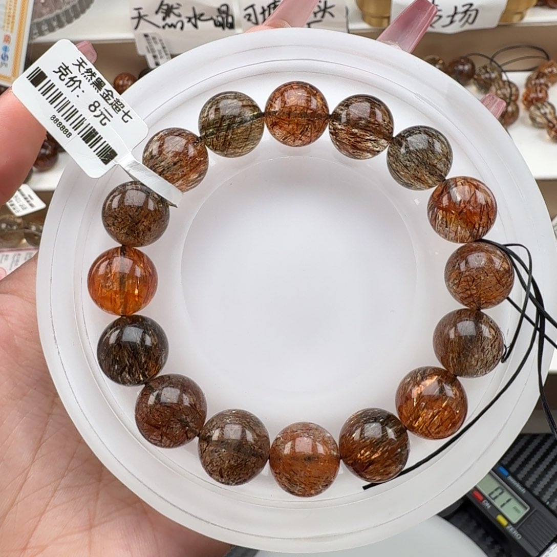 未镶嵌水晶手链黑金超七多样性发其一