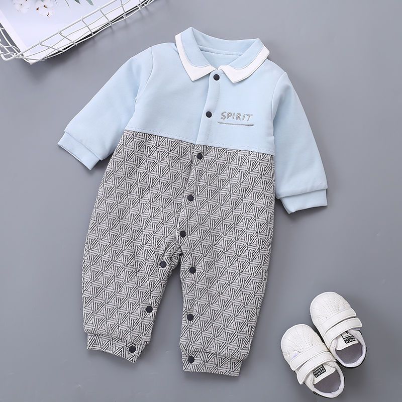 120克薄棉新生儿满月0到3个月宝宝59码婴儿暖气房衣服睡衣保暖