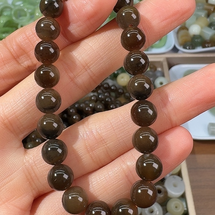 和田玉（糖玉）未镶嵌颈饰8mm