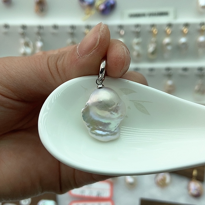 淡水珍珠颈饰银S925镶嵌