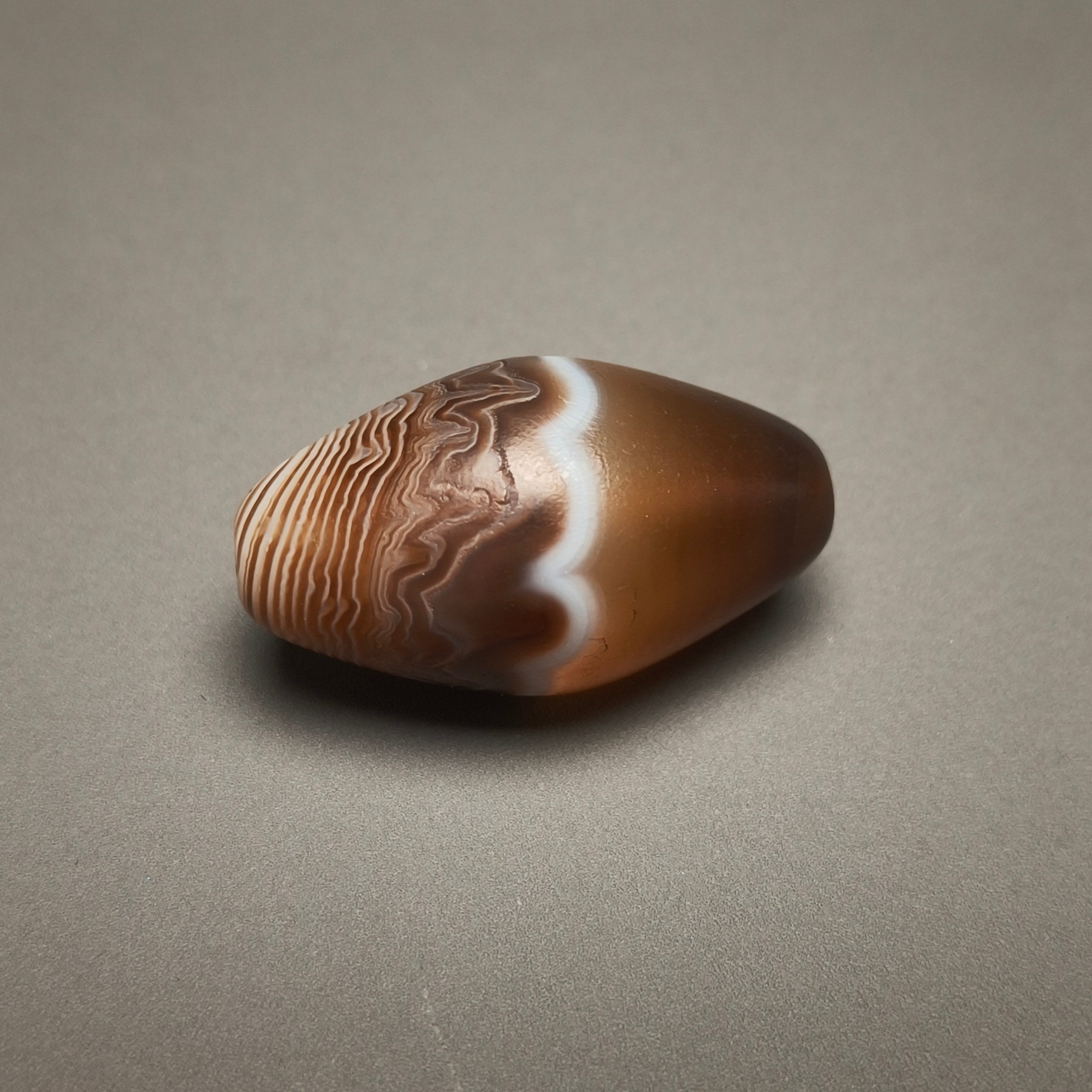 清代缠丝玛瑙珠/DZ176279/古玩/收藏/德州文物