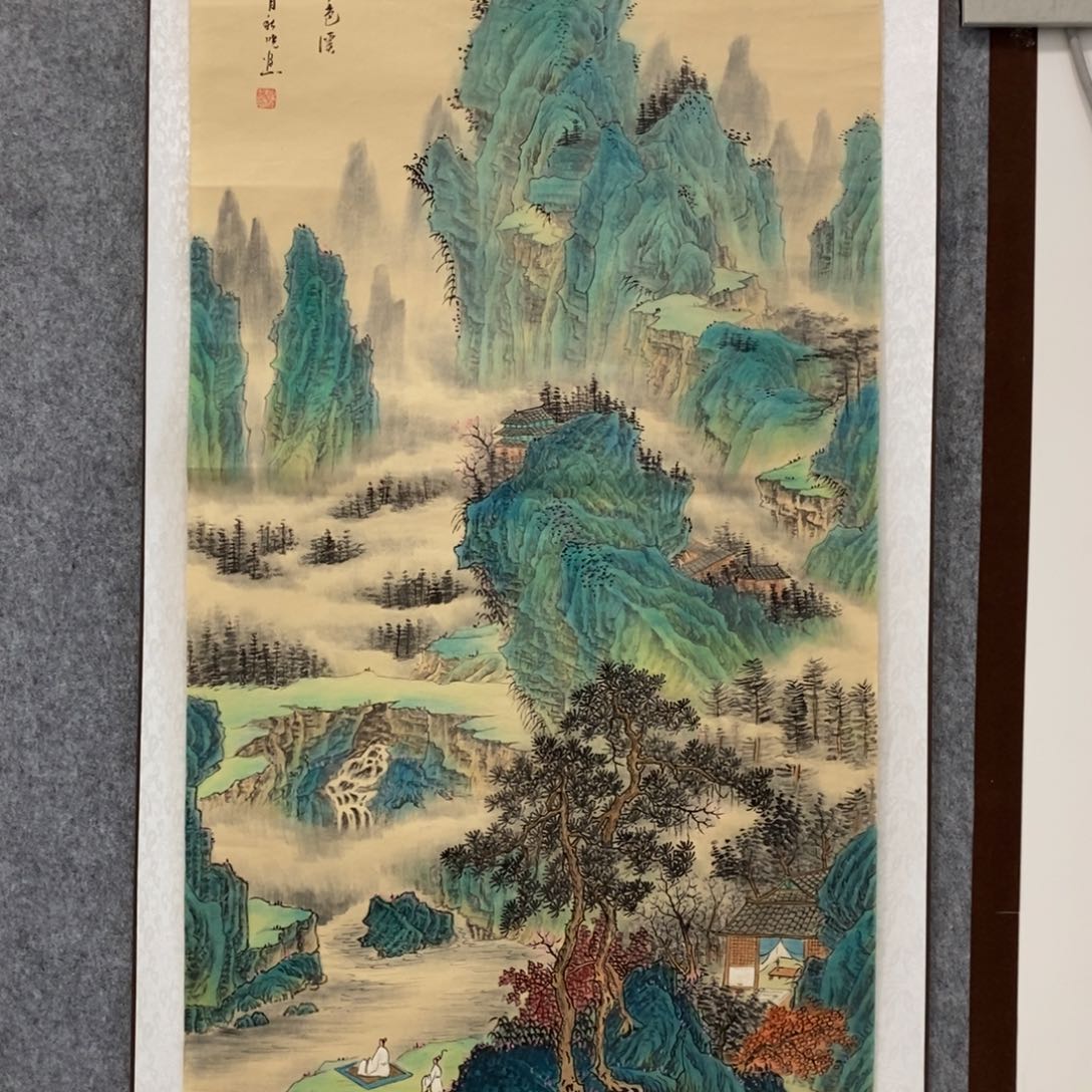国画潮***3青绿山水作品