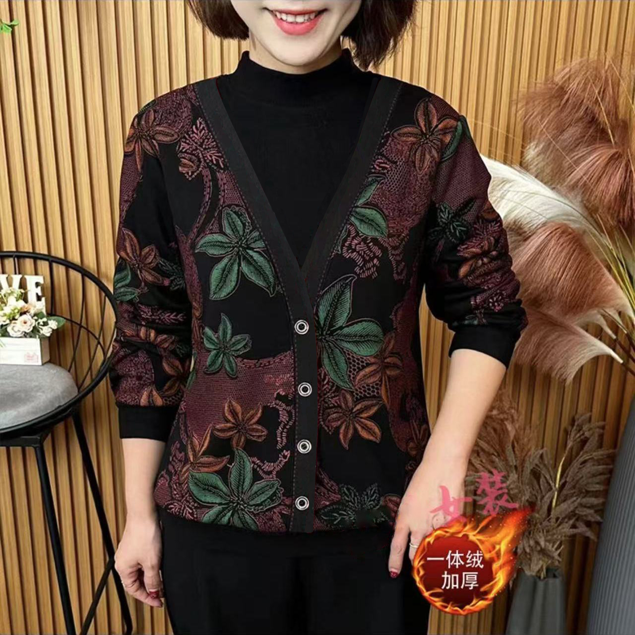 时尚前阵子时尚显瘦高档秋冬打底假两件新款保暖洋气气质长袖上衣