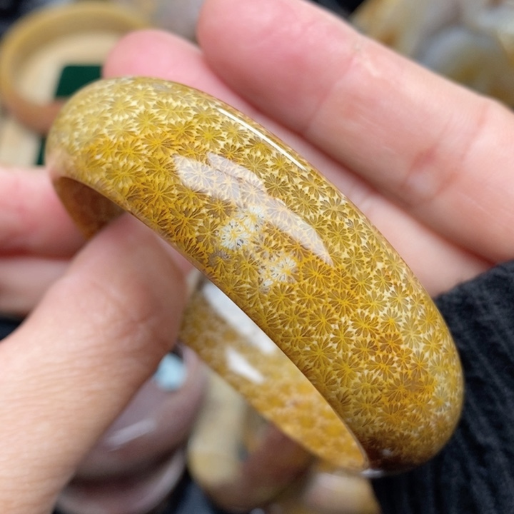 硅化珊瑚（珊瑚玉）手镯未镶嵌56