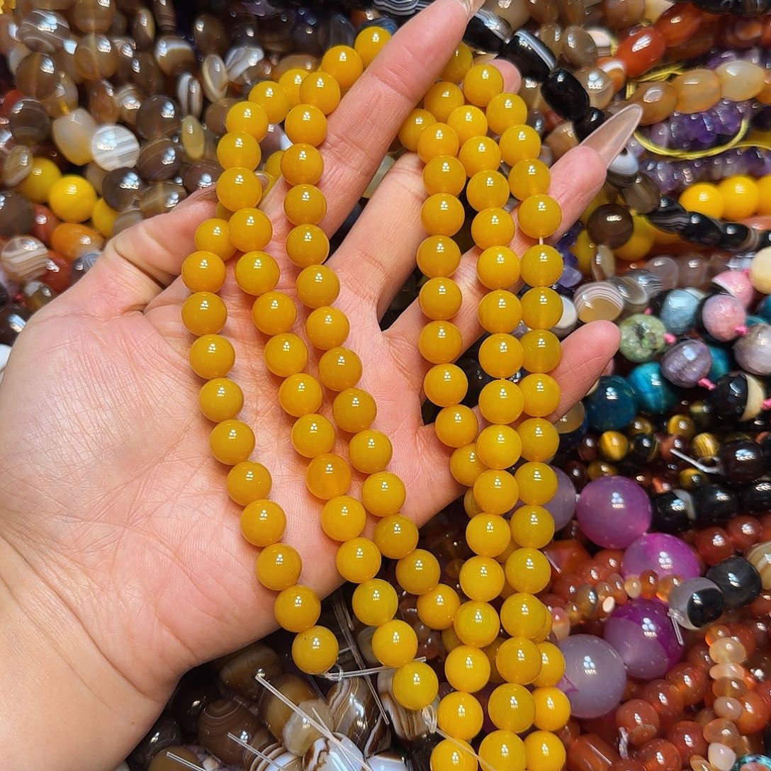 玛瑙/玉髓未镶嵌珠宝半成品10mm满肉