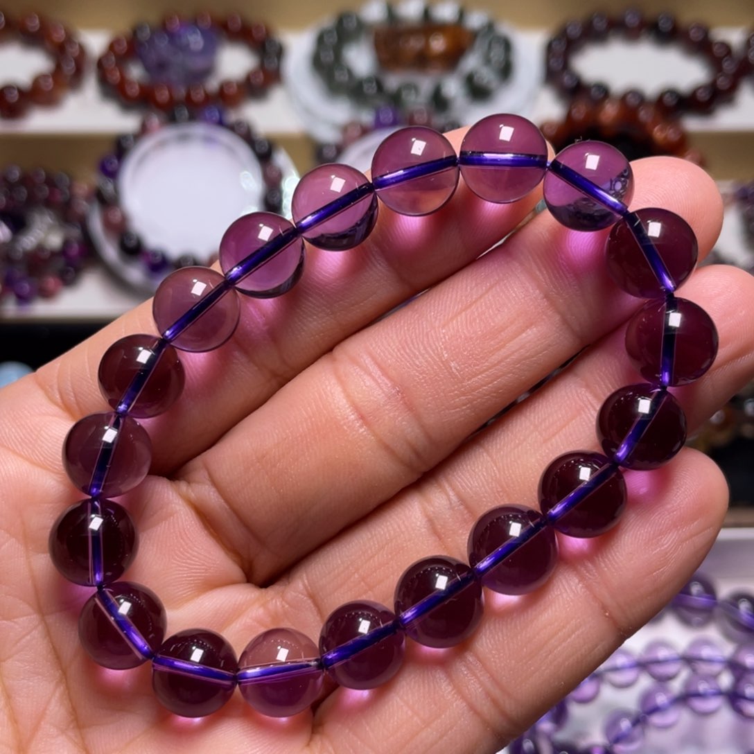 水晶手链未镶嵌巴西紫水晶