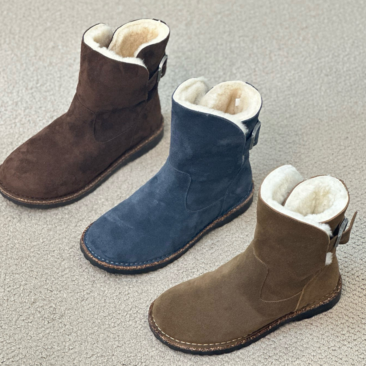 羊毛靴加厚保暖勃肯底真皮真毛时尚百搭雪地靴女款爆款2025新款