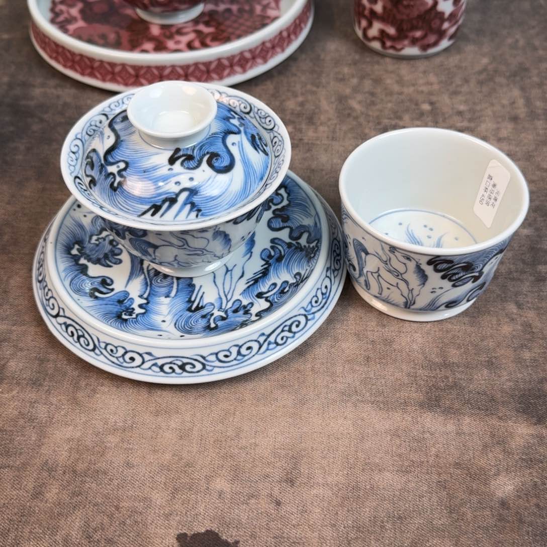 有****王丰良窑制手工手绘套组
