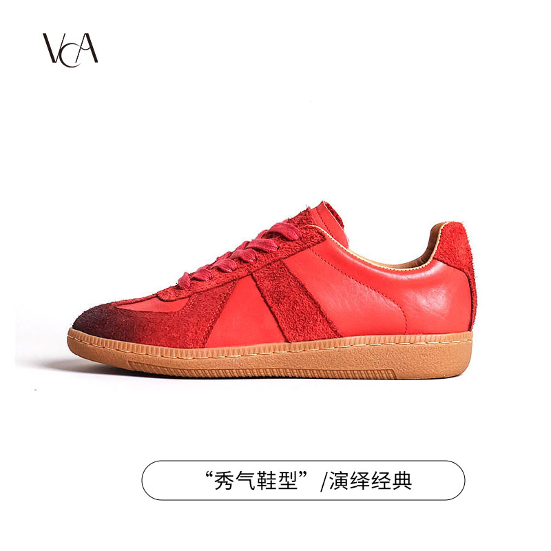 VCA德训鞋子女春夏真皮新款欧若风韩版百搭真皮休闲鞋