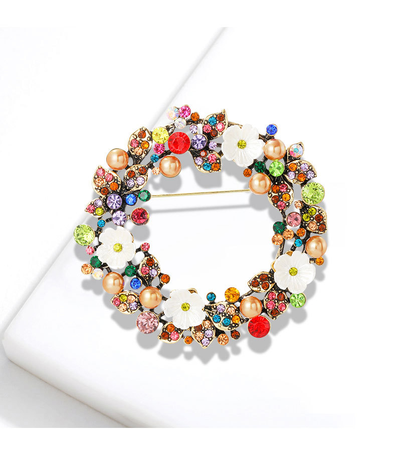 合金胸针 AYT 092 花环胸针6.6厘米