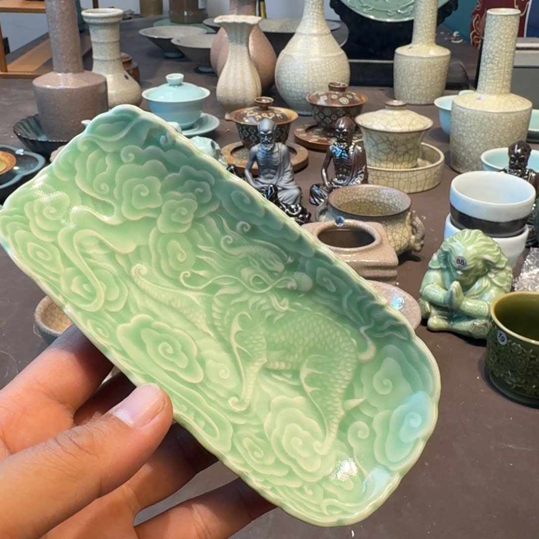 龙泉青瓷微瑕茶具