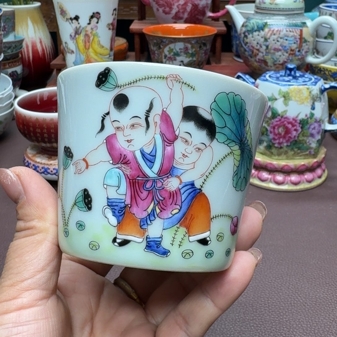 瓷片景德镇仿古手工制作精品展示