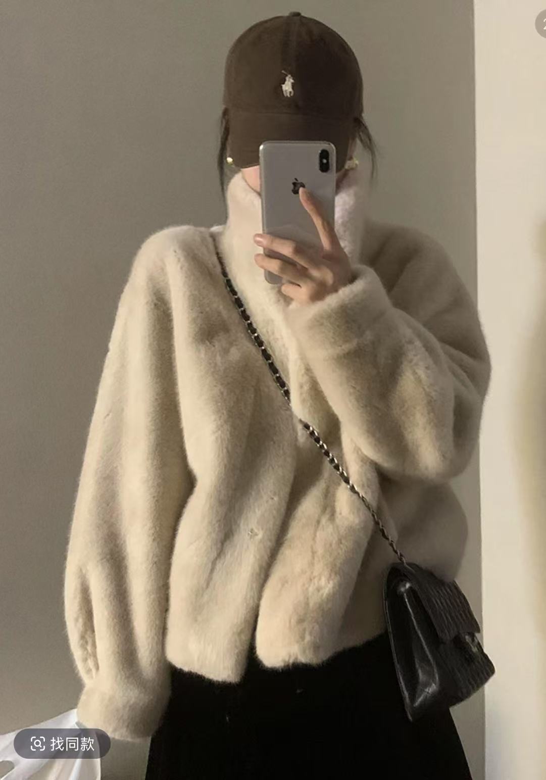 818冬季年轻款短款立领皮毛一体毛绒环保皮草毛毛外套女