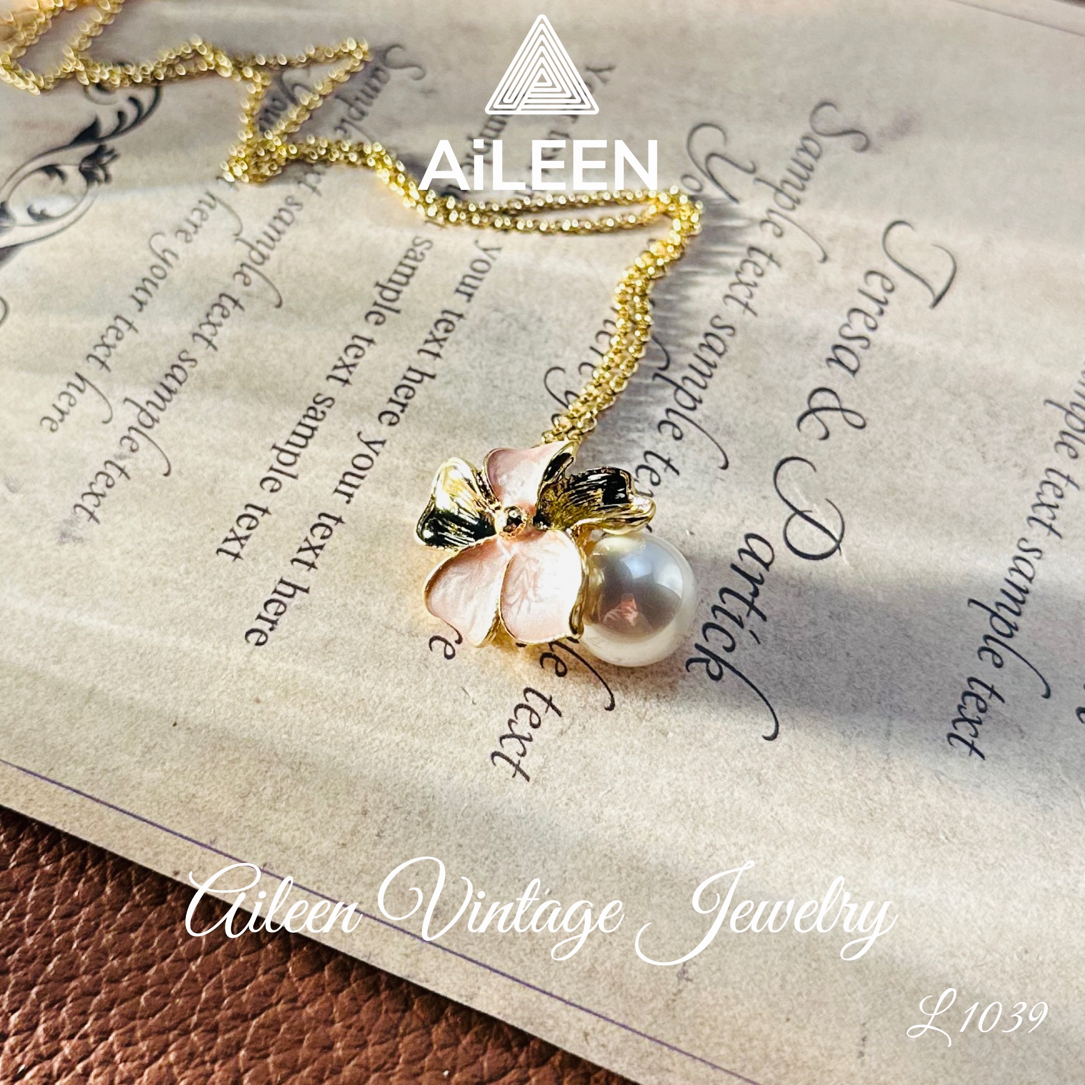 铜合金树脂项链 L1039 法★ 【蝴蝶兰】 AiLeeN爱琳 项链