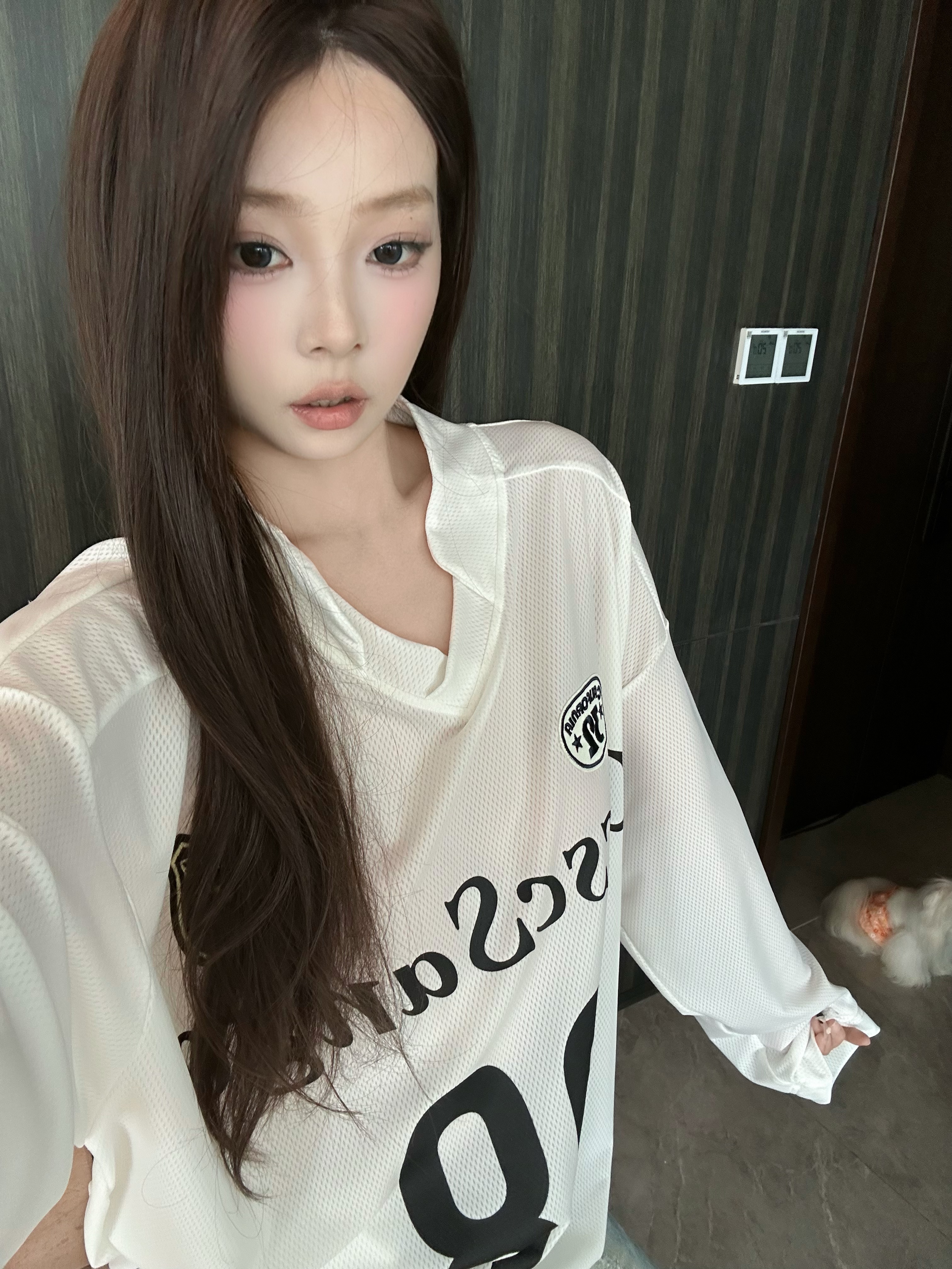 【Hannie】原版开发赵露思同款球衣防晒长袖小polo宽松大版#SK02376