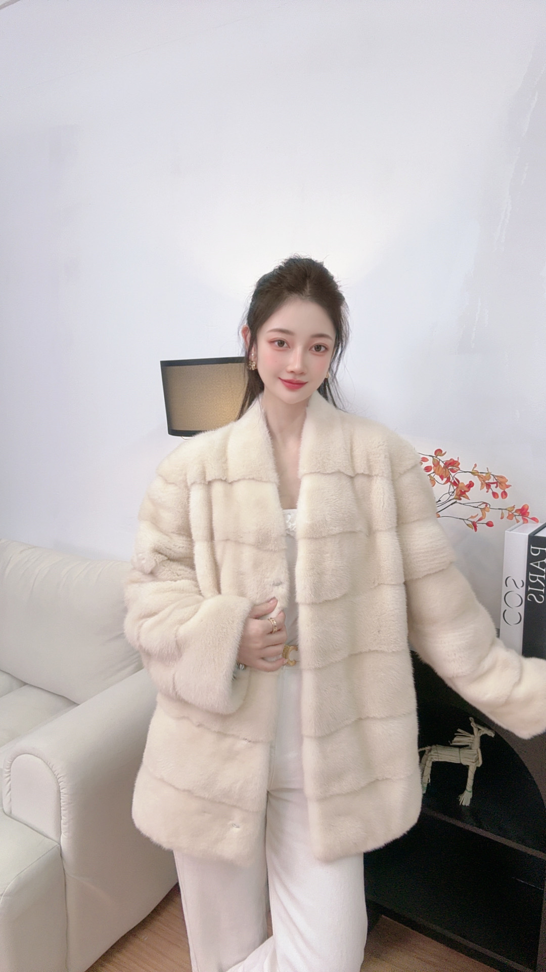 xizi/茜姊进口超皇冠短二女士水貂保暖外套貂皮大衣皮草外套