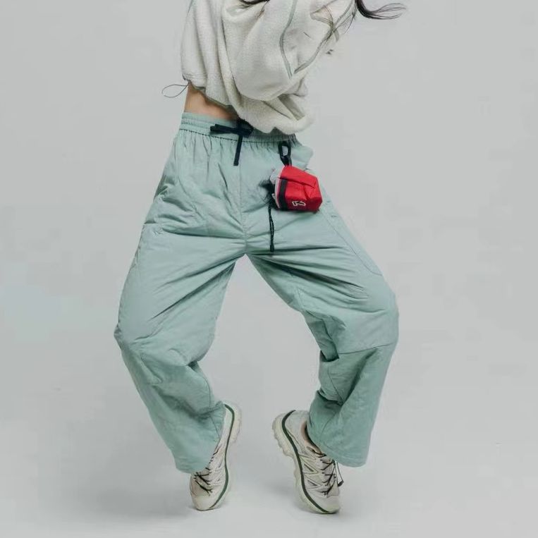 【绗缝棉裤】日单加厚防风防泼水绗缝压格棉裤原单宽松廓形休闲长