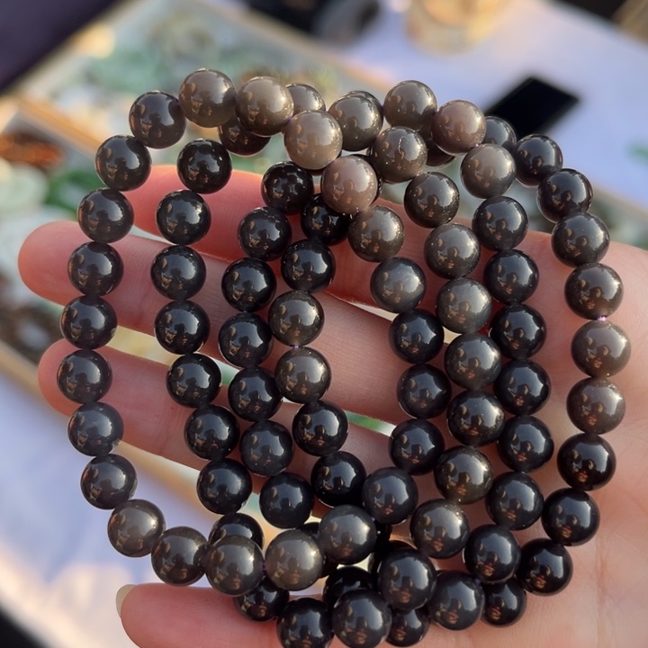 和田玉手串未镶嵌多样性发货拍一发一，卡7-8