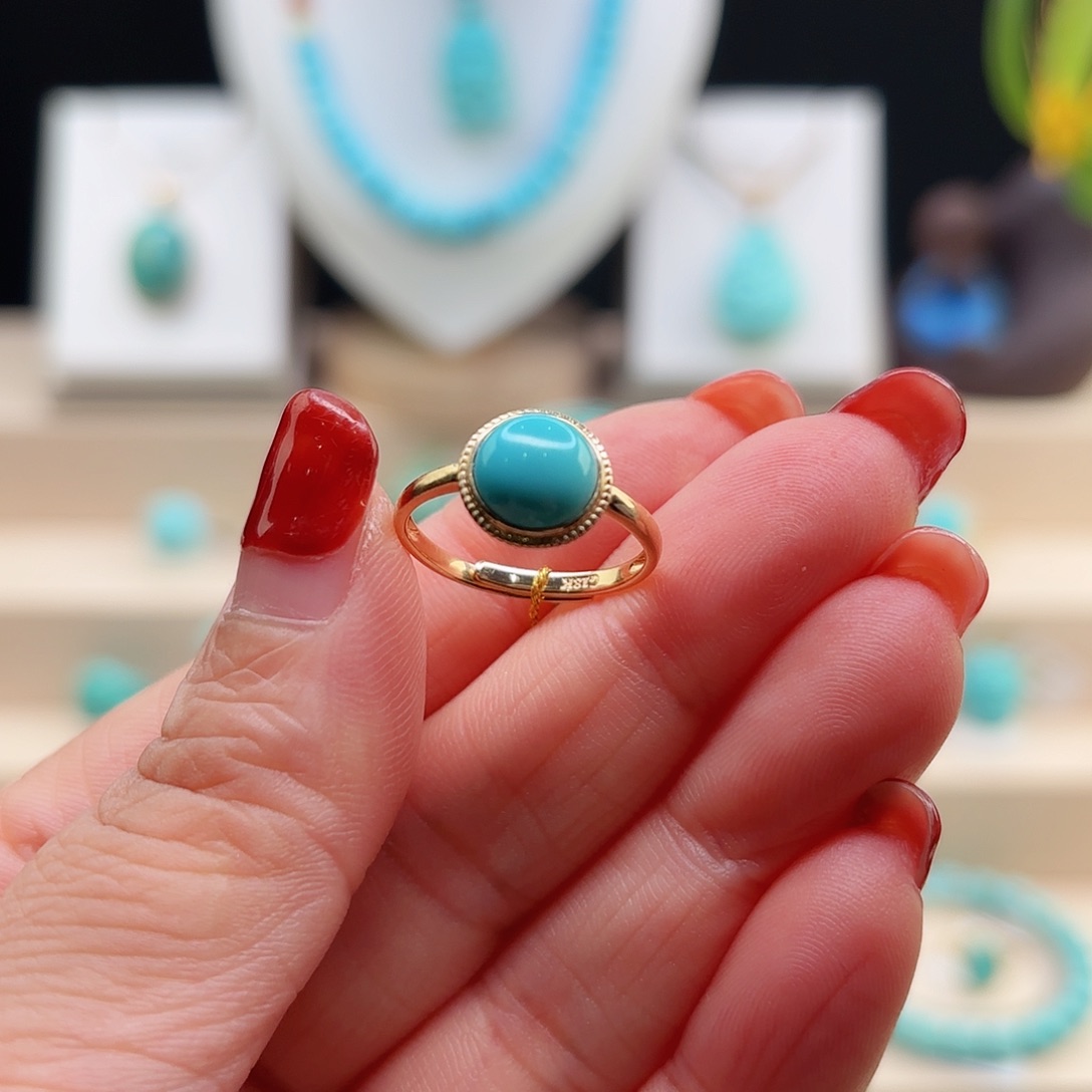 绿松石配饰18K金镶嵌