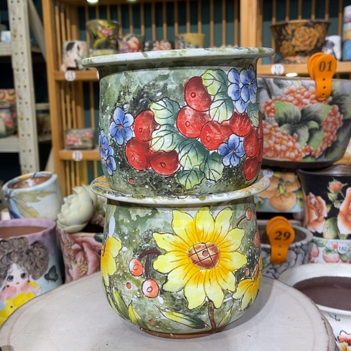 红陶景德镇艺术手绘作品