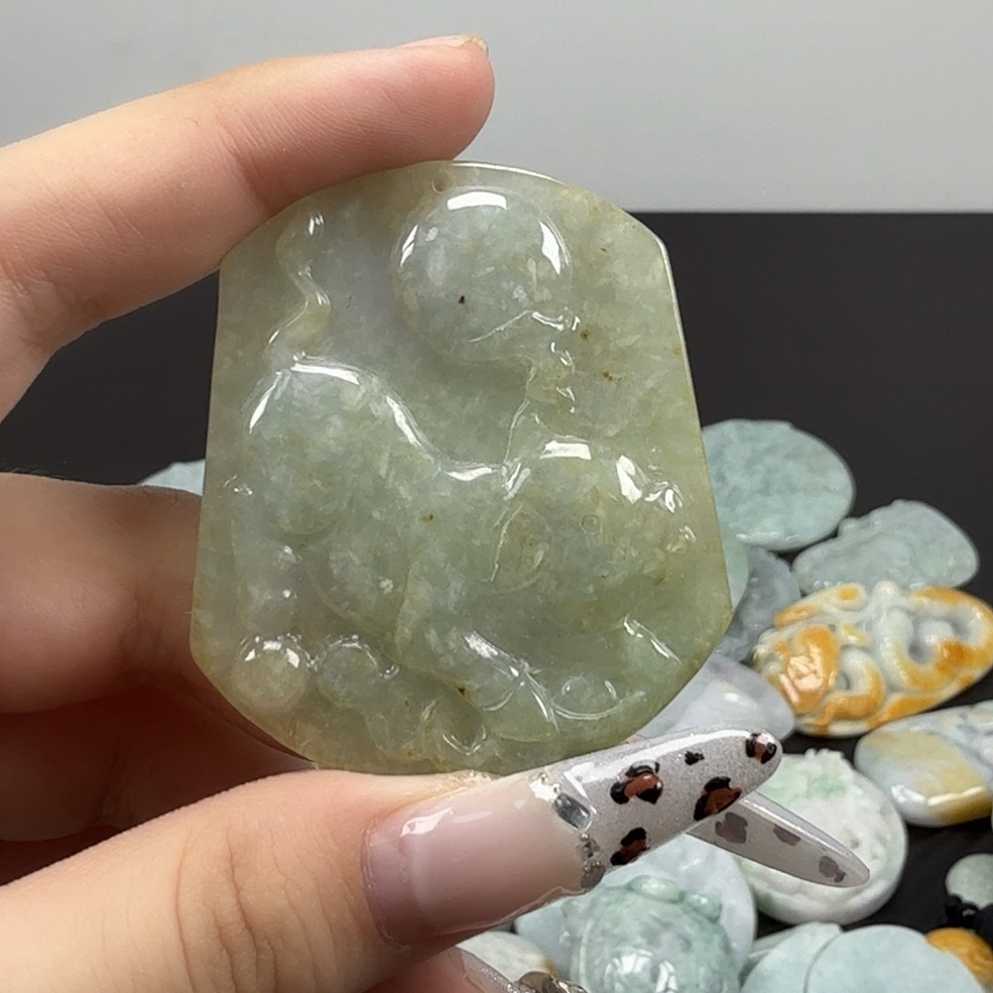 翡翠未镶嵌耳饰翡翠