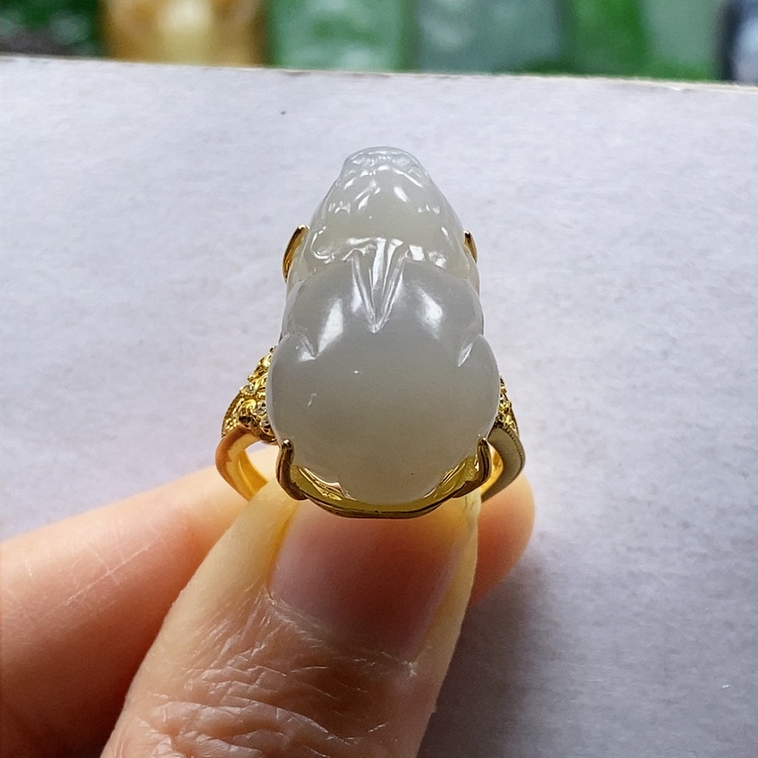 和田玉颈饰银S925镶嵌