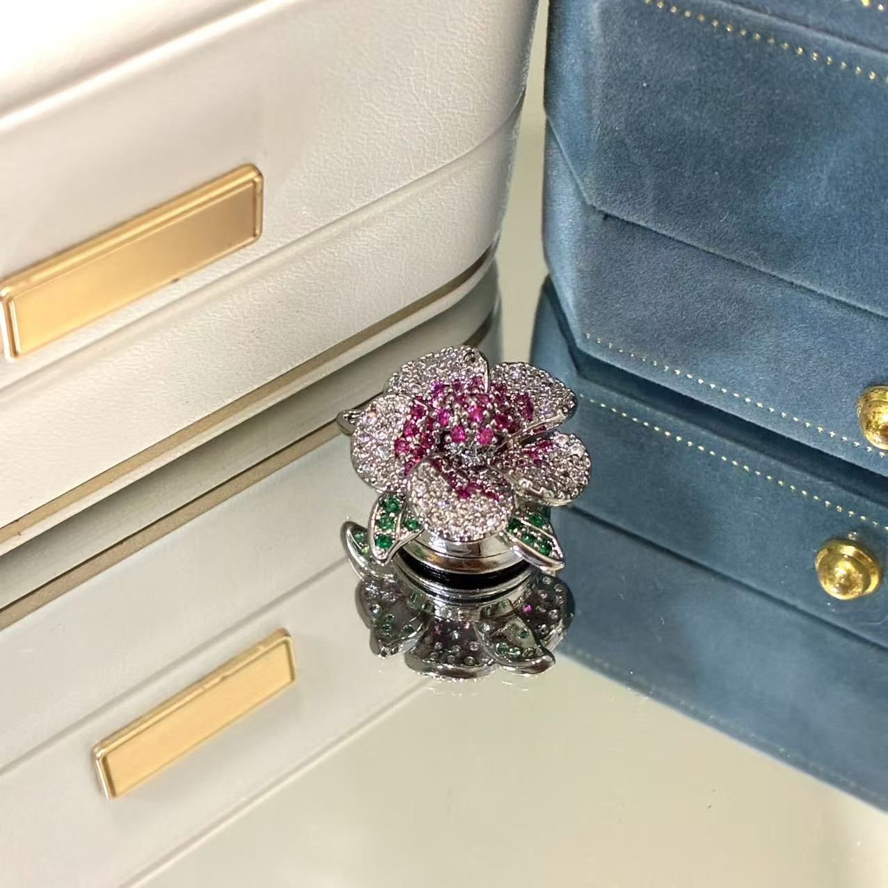 合金胸针 【璀璨花韵】简约百搭精致优雅高档春夏时尚胸针5090