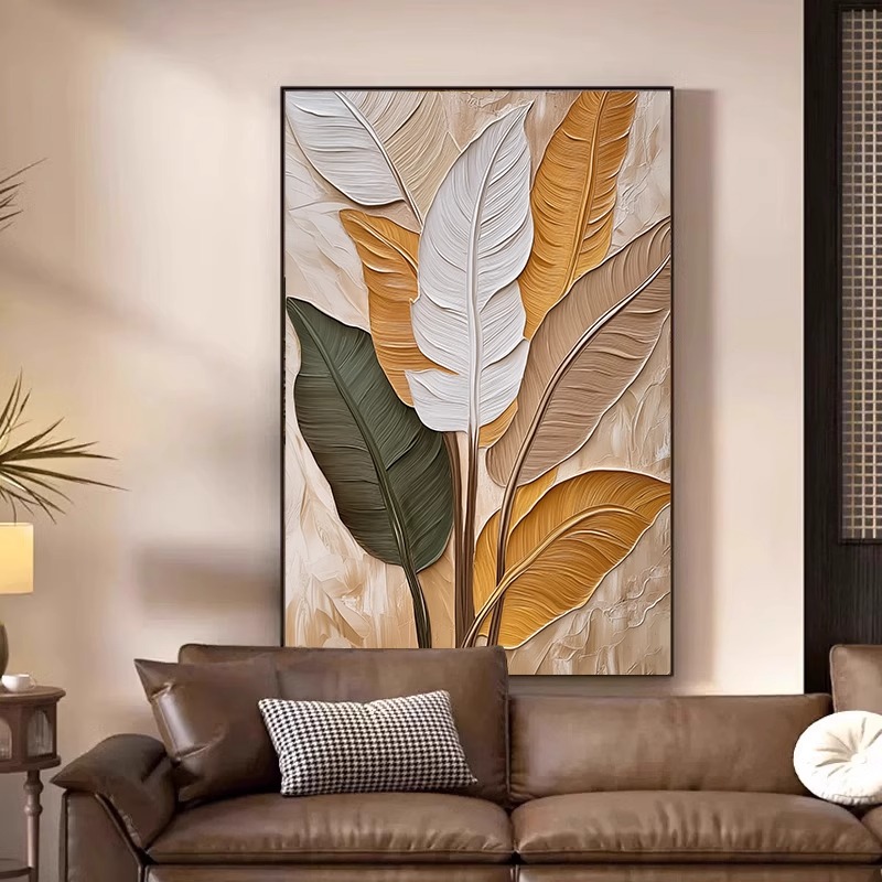 现代简约轻奢抽象家大业大装饰画入户玄关沙发背景墙壁画落地画