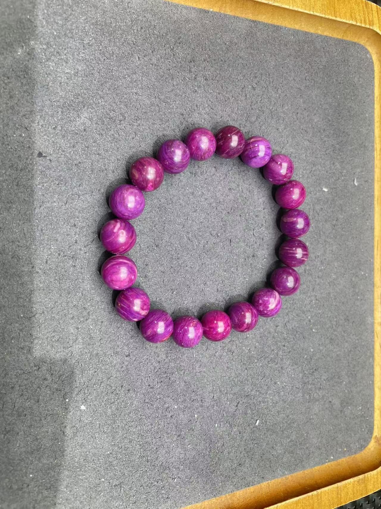 G67红丝绒10mm圆珠手串 