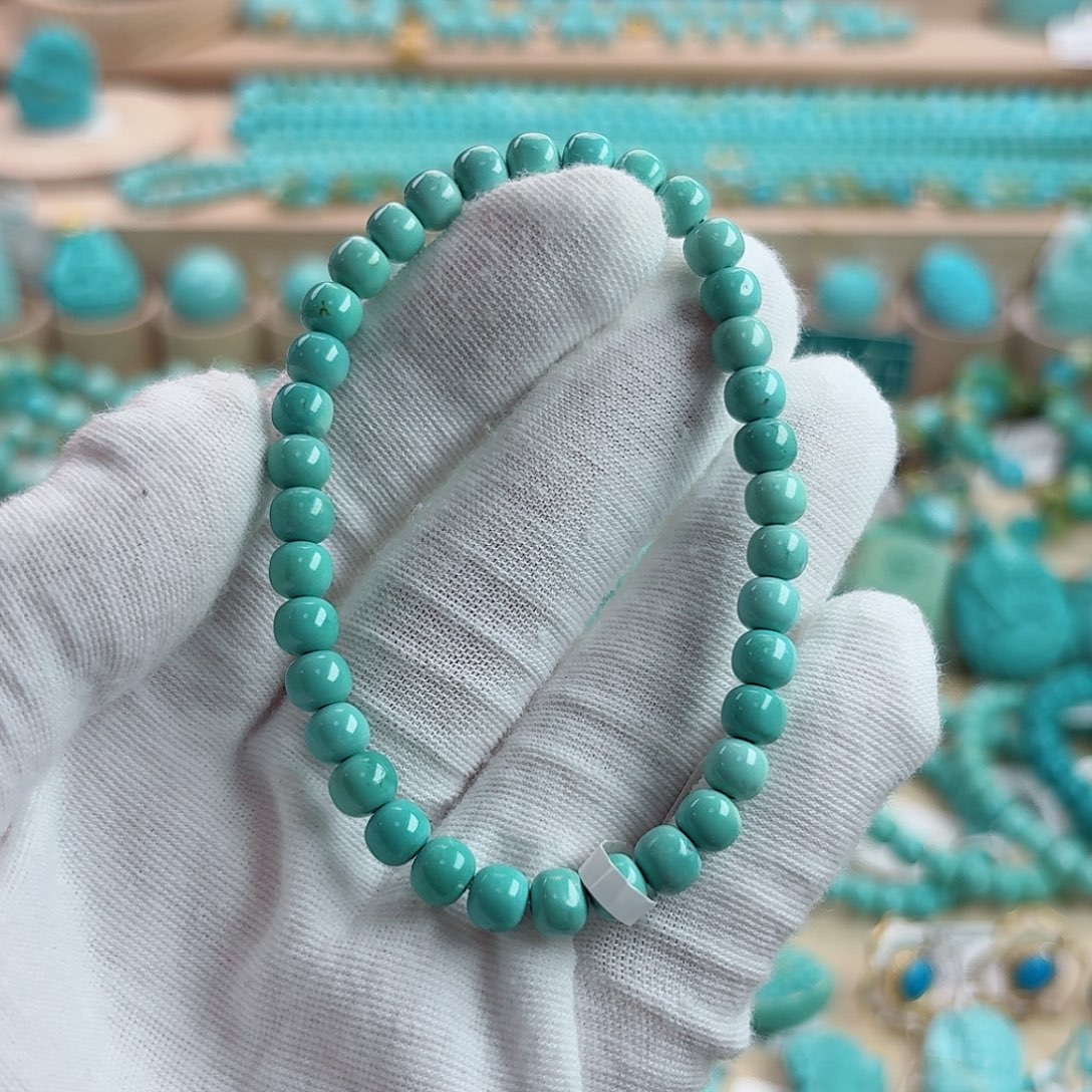 绿松石18K金镶嵌珠宝奇石