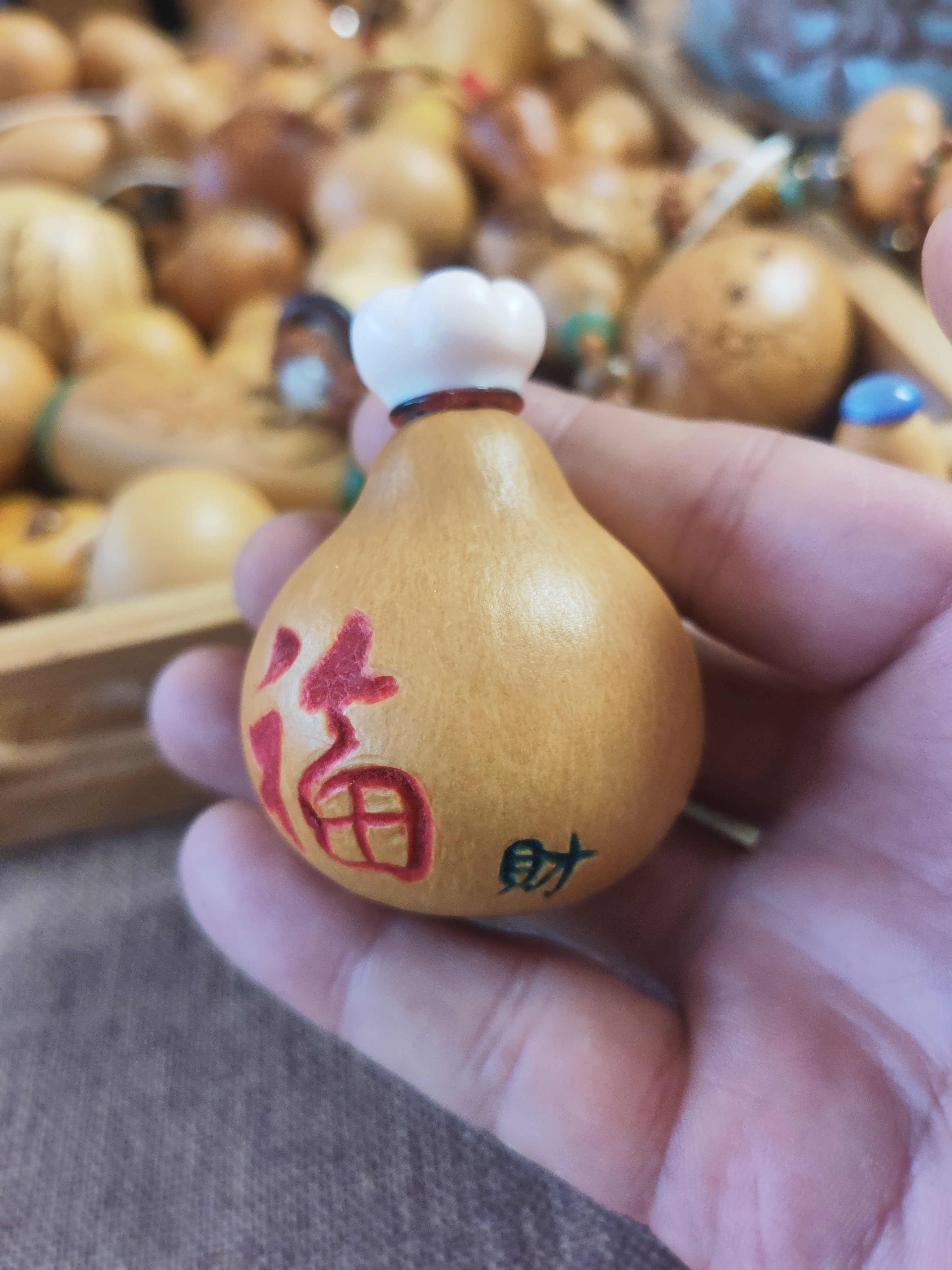 天然葫芦烙画手链文玩葫芦烙画