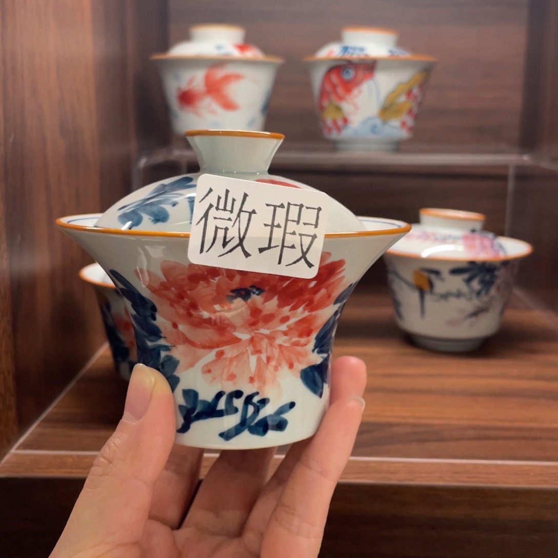 微瑕釉下彩纯手绘